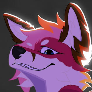 headshot of my fursona, Chai, a red fox